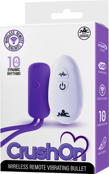 Crush On - Wireless Remote Vibrating Bullet – USB Rechargeable Silicone Bullet Vibrator > Vibrators > Mini Vibrators