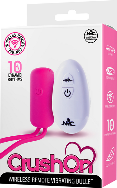 Crush On - Wireless Remote Vibrating Bullet – USB Rechargeable Silicone Bullet Vibrator > Vibrators > Mini Vibrators