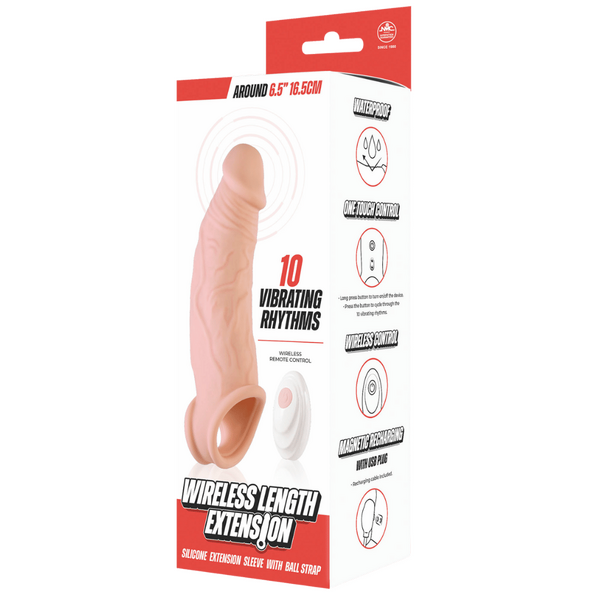 Wireless Length Extension – Waterproof 6.5 Inch Vibrating Extension Device > Sex Toys For Men > Penis Sleeves