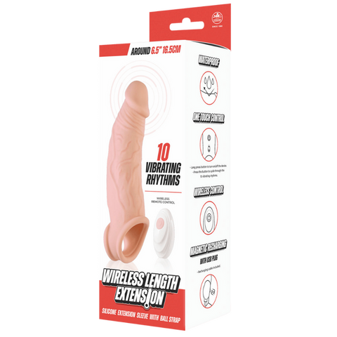 Wireless Length Extension – Waterproof 6.5 Inch Vibrating Extension Device > Sex Toys For Men > Penis Sleeves