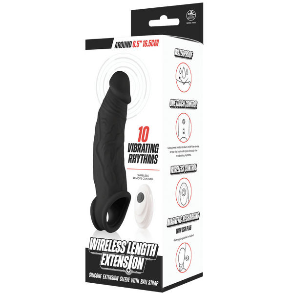 Wireless Length Extension – Waterproof 6.5 Inch Vibrating Extension Device > Sex Toys For Men > Penis Sleeves