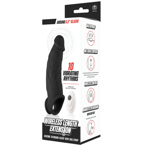 Wireless Length Extension – Waterproof 6.5 Inch Vibrating Extension Device > Sex Toys For Men > Penis Sleeves