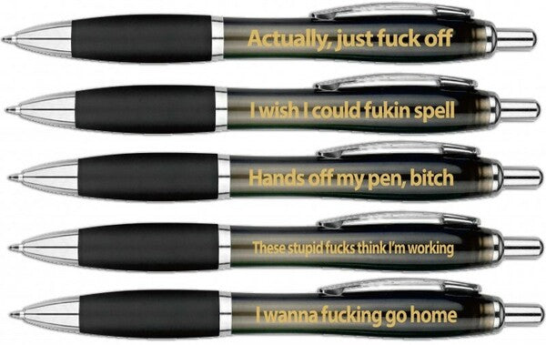 Outrageous Office Assorted Novelty Sayings Pens > Novelties > Gag Gifts