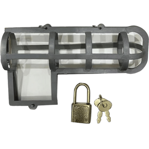 Cock Block – Adjustable Lockable Male Chastity Device with Master Lock and Key > Novelties > Gag Gifts