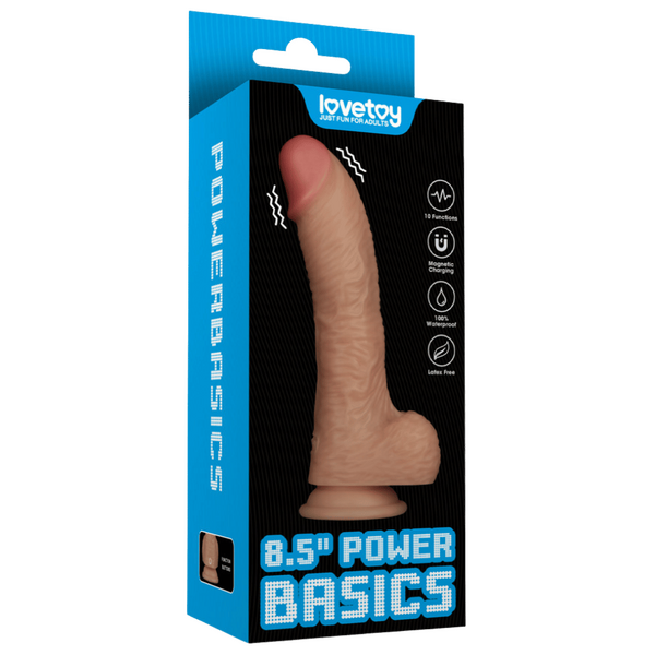 Power Basics 8.5 Inch USB Rechargeable Vibrating Dildo > Vibrators > Realistic Vibrators