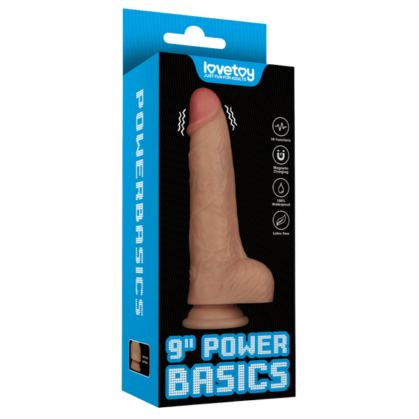 Power Basics 9 Inch Vibrating Dildo – Realistic Design Dildo > Vibrators > Realistic Vibrators