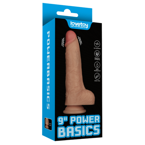 Power Basics 9 Inch Vibrating Dildo – Realistic Design Dildo > Vibrators > Realistic Vibrators