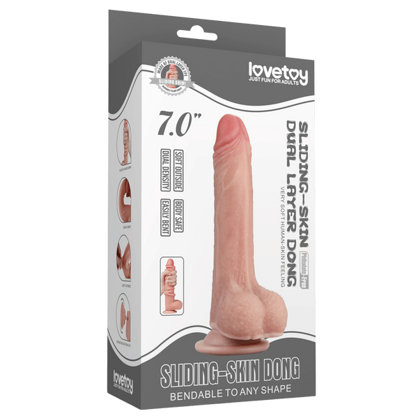 Lovetoy Sliding Skin Dildo 7 Inch – Realistic Dildo > Dildos > Realistic Dildos
