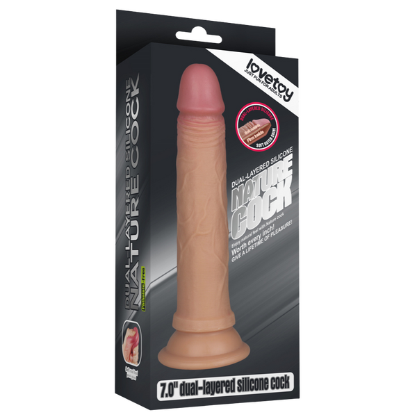 Love Toy Dual Layered Platinum Silicone Cock 7 Inch > Dildos > Realistic Dildos