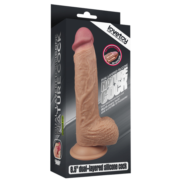 Love Toy Dual Layered Platinum Silicone Cock - 8.5 Inch > Dildos > Realistic Dildos