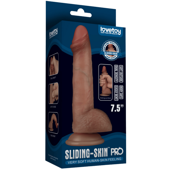 Sliding Skin Pro Dual Layer Silicone Dong 7.5 Inch – Realistic Dual-Density Silicone Dong > Dildos > Realistic Dildos