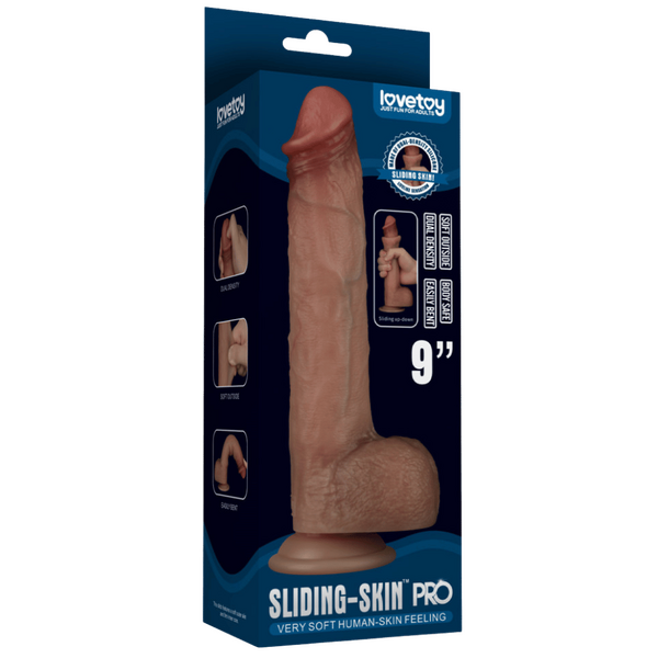 Sliding Skin Pro Series – 9 Inch Dual Layer Silicone Dildo > Dildos > Realistic Dildos