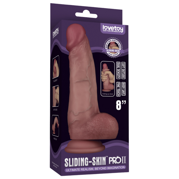 Sliding Skin Pro Dual Layer Silicone Dong 8 Inch – Medical-Grade Dual-Density Silicone Dong > Dildos > Realistic Dildos