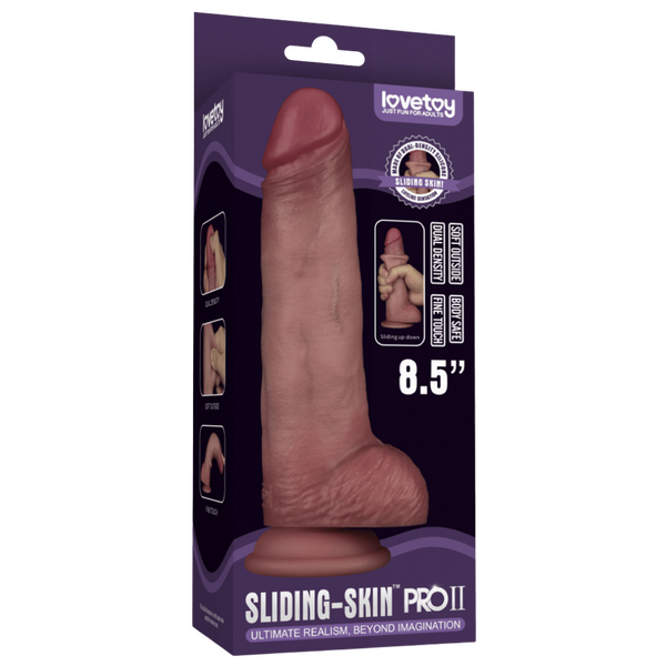 Sliding Skin Pro II Dual Layer Silicone Dong 8.5 Inch – Medical-Grade Silicone Dong > Dildos > Realistic Dildos