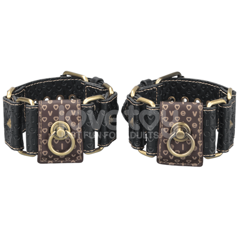 Deluxe Ankle Cuffs – Luxury PU Ankle Cuffs with Bronze Spikes > Bondage Gear > Restraints