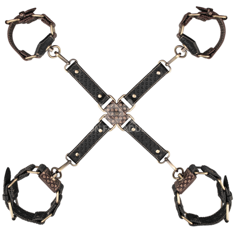 Rebellion Reign Hogtie Set – Bronze Spiked Handcuffs and Ankle Cuffs Restraint Set > Bondage Gear > Restraints