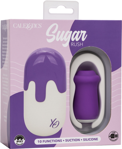 Sugar Rush – Silicone Suction Stimulator with 10 Functions and Travel Case > Vibrators > Ladies > Clitoral Vibrators and Stimulators