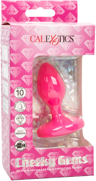 Cheeky Gems Medium Rechargeable Vibrating Probe – Silicone Vibrator > Anal Range > Vibrating Butt Plugs