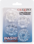Basic Essentials Super Stretchy TPR Enhancer Sleeves – Set of Four Sleeve Enhancers > Cock Ring > Sets