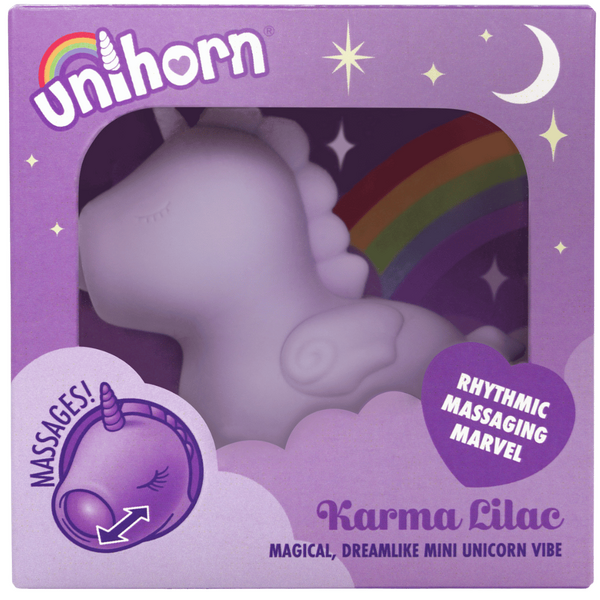 Karma Lilac Mini Unicorn Vibrator – Silicone Dual Motors 10 Vibration Speeds > Vibrators > Ladies > Clitoral Vibrators and Stimulators
