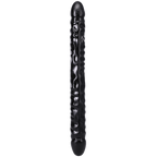 Double Header 18 Inch Veined Dong Black – Large Double-Ended Dong > Dildos > Double Dildos