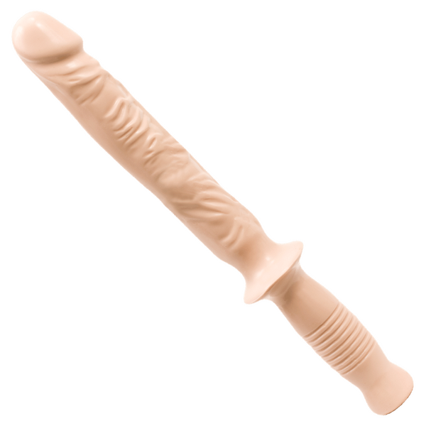 The Manhandler White 10 Inch – Realistic Grip Handle Dildo > Dildos > Large Dildos