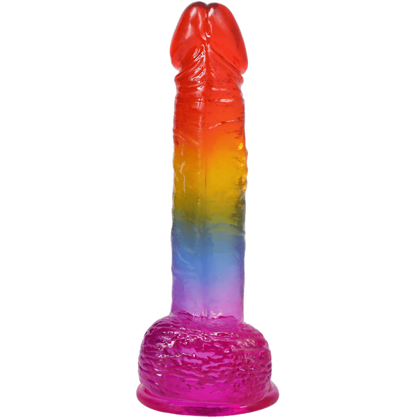 Doc Johnson Crystal Jelly - 8.5 Inch Flexible Cock With Balls > Dildos > Realistic Dildos