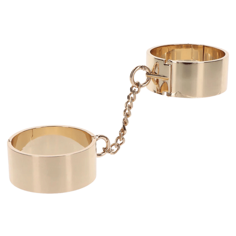 Slave Wrist Cuffs (Gold) > Bondage Gear > Handcuffs