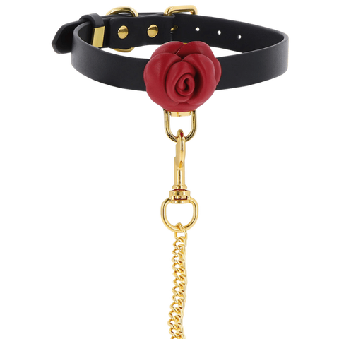 Taboom Wild Roses Collar and Leash – Faux Leather BDSM Accessories > Bondage Gear > Collars & Leashes