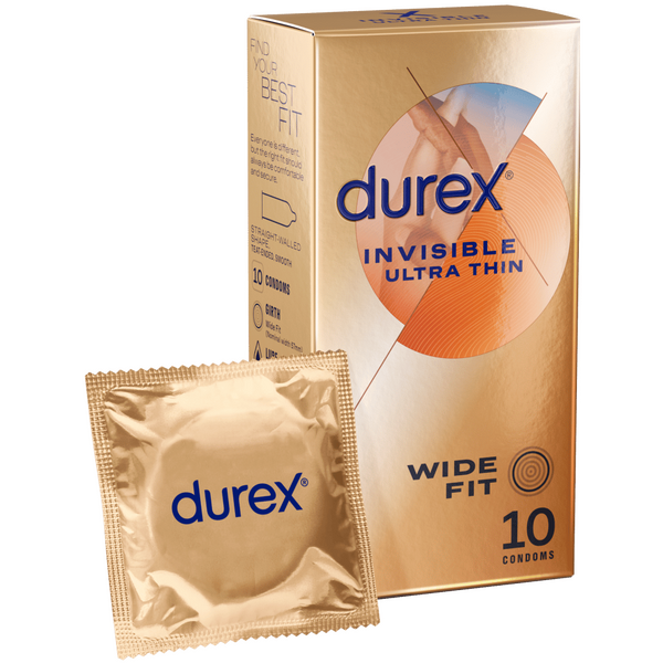 Durex Invisible Wide Fit – Extra Thin 57mm Latex Condom 10 Pack Secondary image