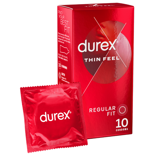 Durex Thin Feel Regular Fit Condoms – 10 Pack Thin Condoms Secondary image