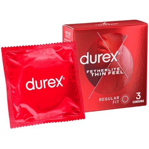 Durex Thin Feel – 20% Thinner Condoms Pack of 3 One Size > Essentials > Condoms