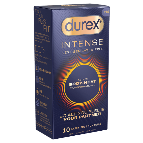 Durex Intense Regular – BodyFeel Material Latex-Free Condom 10 Pack One Size > Essentials > Condoms
