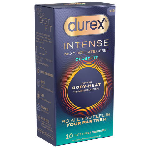 Durex Intense Close Fit – Next-Gen Latex-Free Premium Condoms 10 Pack One Size > Essentials > Condoms