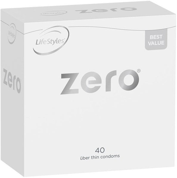 LifeStyles Zero – Ultra-Thin 52mm Latex Lubricated Condoms 40 Pack Secondary image