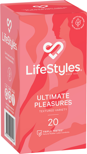 LifeStyles Ultimate Pleasures Variety Textured Condoms – Pack of 20 Condoms One Size > Essentials > Condoms