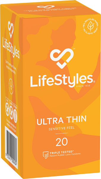 LifeStyles Ultra Thin – Micro-Thin Lubricated Condoms 53mm 20 Pack Default Title > Essentials > Condoms