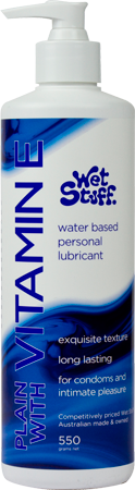 Wet Stuff Plain Enriched With Vitamin E – Water-Based Lubricant 550g > Lube > Water Based