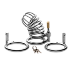 The Jail House Chastity Device – Male Locking Cage Chastity Device with Three Ring Sizes > Bondage Gear > Male Chastity