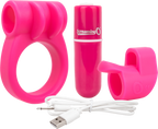 Charged Combo Kit 1 – Body-Safe Silicone Cock Ring and Fingertip Sleeve Kit > Sex Toys > Couples Toys