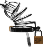 Stainless Steel Chastity Cage With Removable Silicone Urethral Plug – Penis Plug > Bondage Gear > Male Chastity