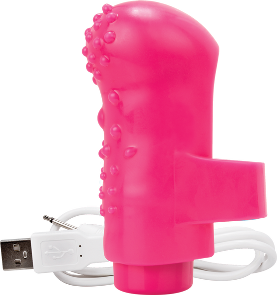 Charged Fing O Rechargeable Mini Finger Vibrator with Vooom Technology Silicone and ABS > Vibrators > Finger Vibrators