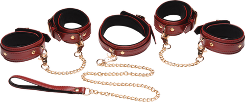 6 Piece Bondage Set – Vegan PU Leather Restraints and Cuffs Kit > Bondage Gear > Bondage Kits