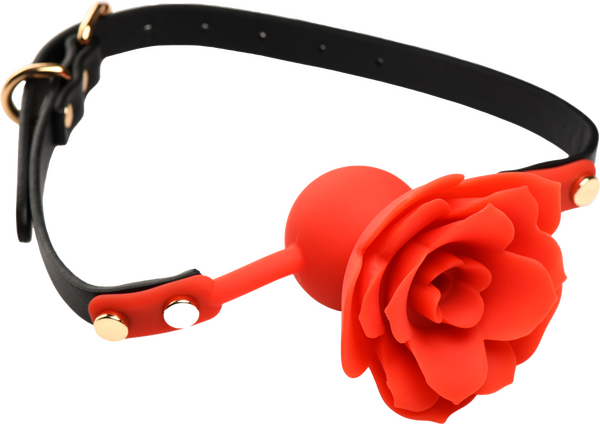 Blossom Gag Silicone Rose Gag – Plush Silicone Ball Gag Secondary image