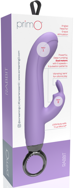 Screaming O PrimO Rabbit – 4.5 Inch Silicone Rabbit Vibrator with 5+5 Motor Settings > Vibrators > Ladies > Rabbit