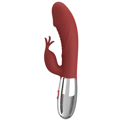 Rasmussen Rechargeable Dual-Motor Silky Silicone G-Spot and Clitoral Vibrator > Vibrators > Ladies > Rabbit