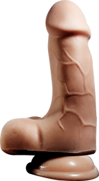 Fuzzy 7" Vibrating Dildo (Flesh) > Dildos > Realistic Dildos