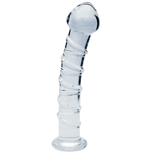 Seraphic Spiral Hand-Blown Borosilicate Glass Dildo 160mm Insertable Length > Glass > Dildos