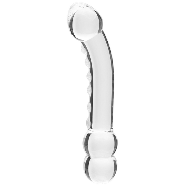 Celestial Ridge – 6.4 Inch Double-Ended Borosilicate Glass Dildo with Sculpted Ridges > Glass > Dildos