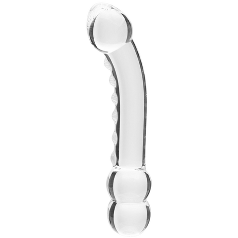 Celestial Ridge – 6.4 Inch Double-Ended Borosilicate Glass Dildo with Sculpted Ridges > Glass > Dildos